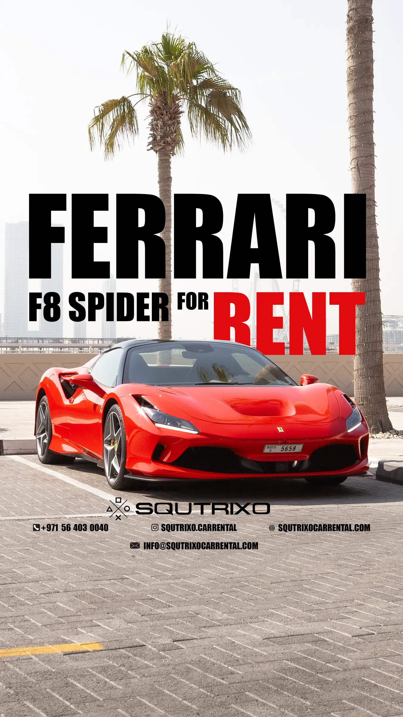 
								Ferrari F8 Spider Red full									